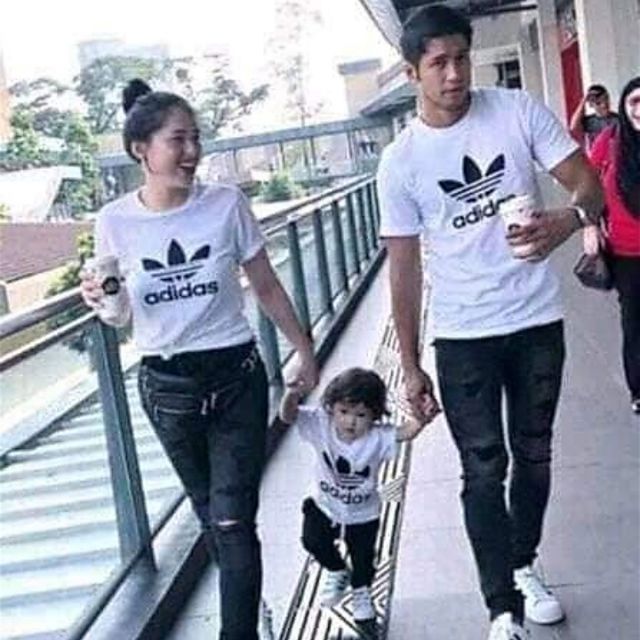 Couple T-Shirt Adidas White Cotton | Shopee Philippines