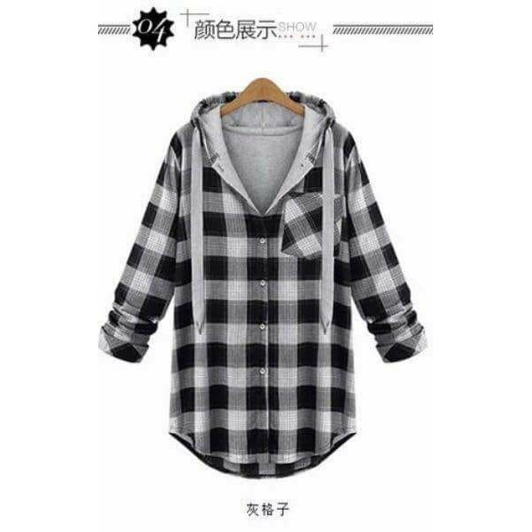 black and white checkered hoodie