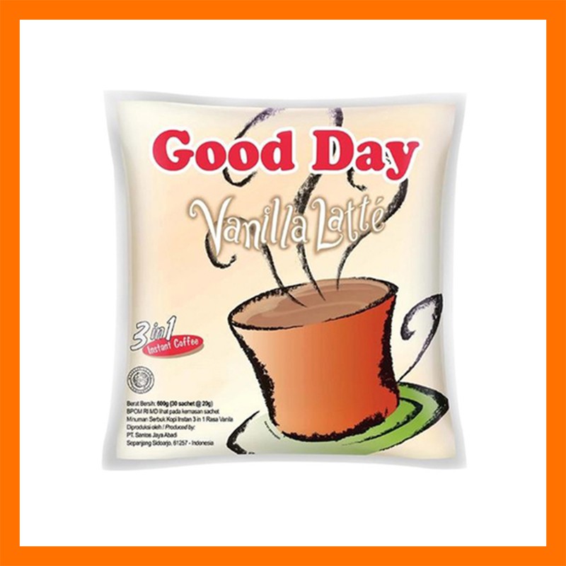 Good Day Vanilla Latte Instant Coffee 30x20grams | Shopee Philippines