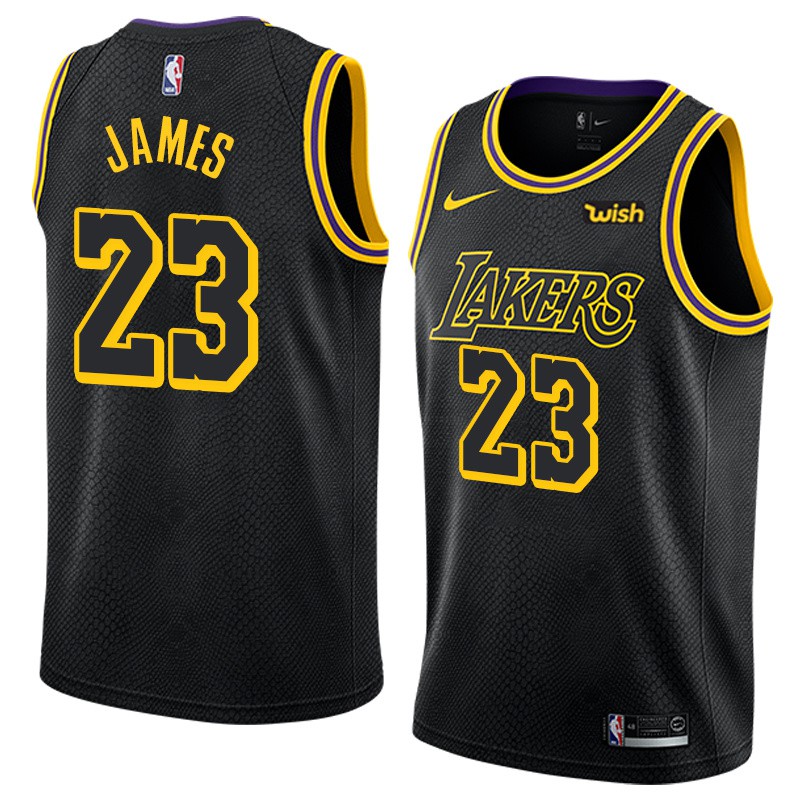 lebron lakers jersey with wish logo