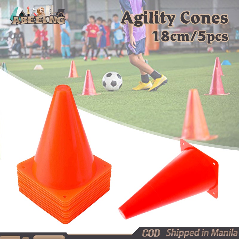 5Pcs Plastic Agility Cones 18cm Soccer Cones Traffic Cone Sport