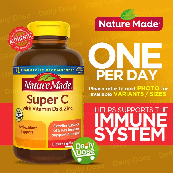 Nature Made Super C with Vitamin D3 and Zinc Shopee Philippines