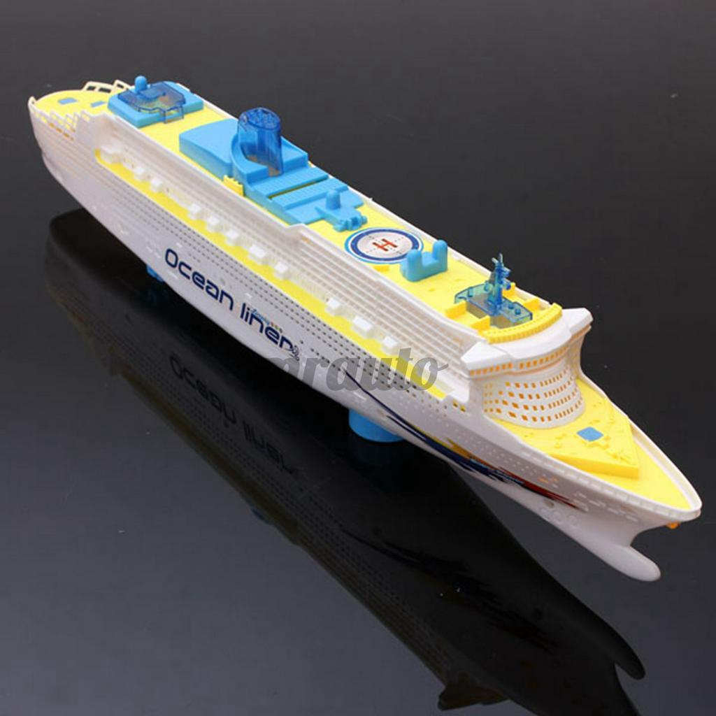 Ocean Liner Cruise Ship Boat Electric Toy Flashing LED lights sounds kids c Q4P4 