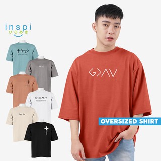 INSPI Bible Oversized T Shirt for Men Korean Top Trendy Tops Tshirt for Women Plus Size Black White