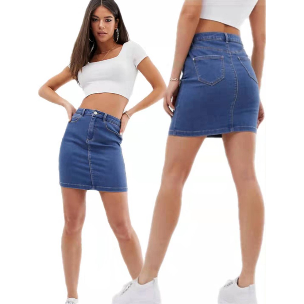 plain denim skirt