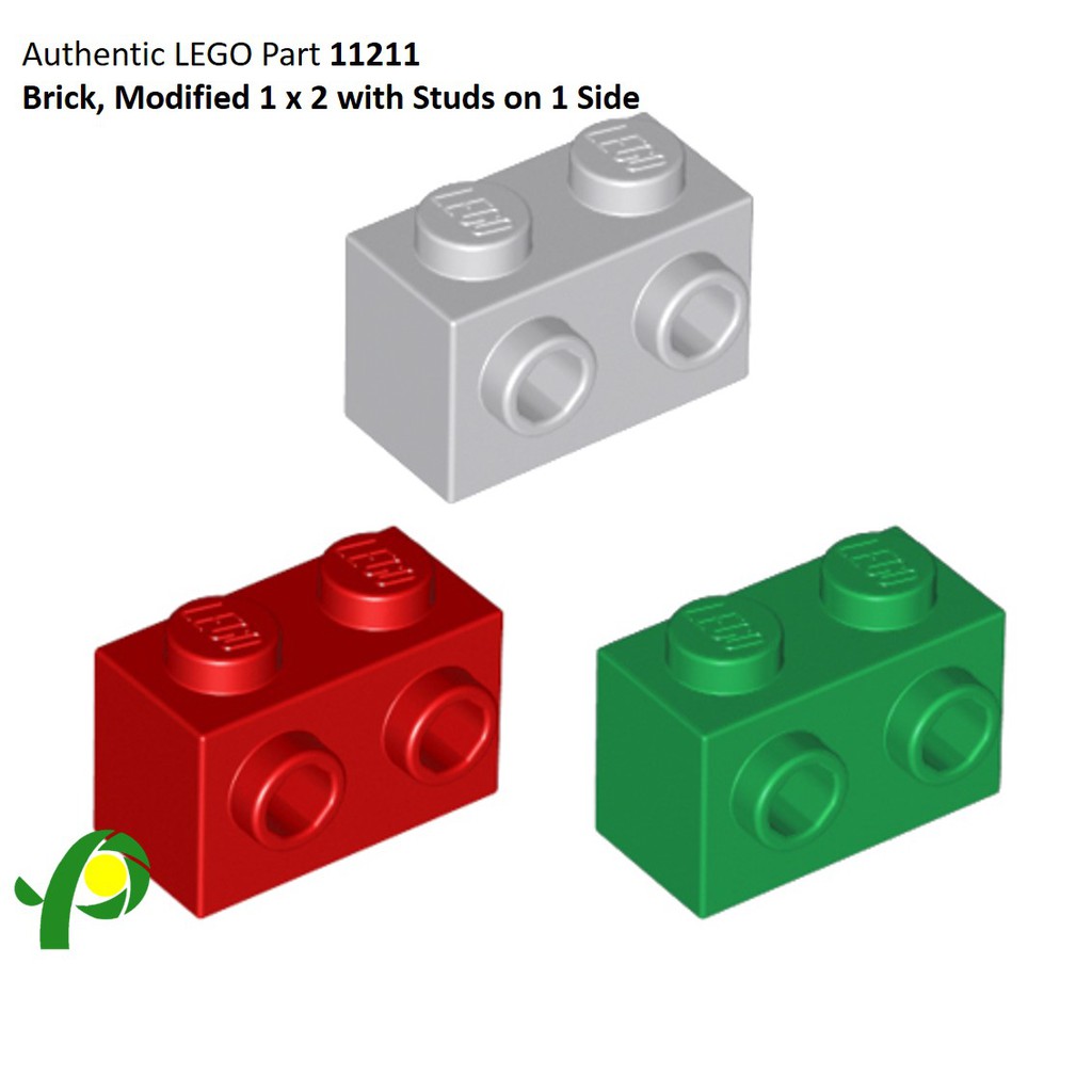LEGO NEW 1x2 Red Brick with Studs on 1 Side 6019155 Brick 11211 10x 