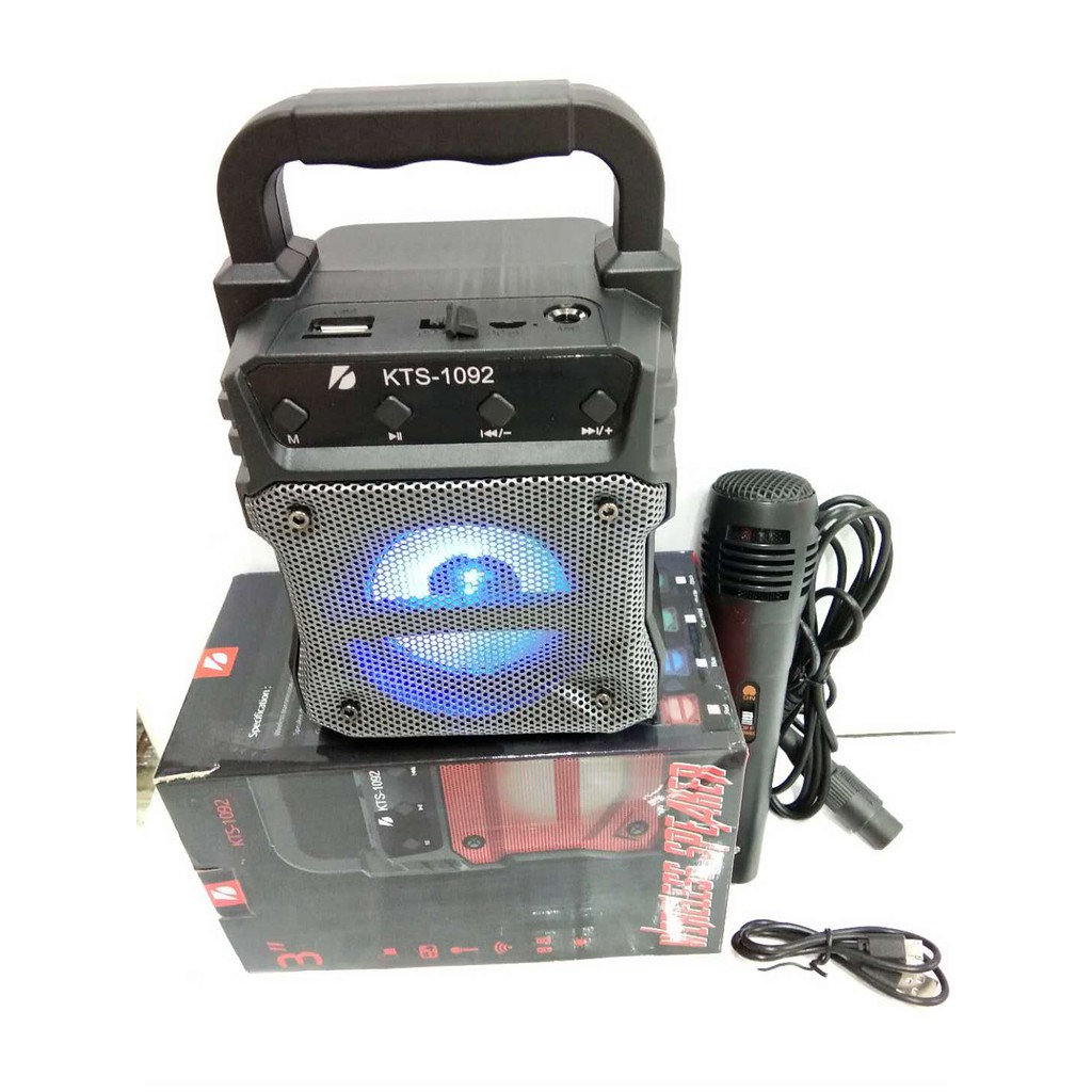 pinsan KTS1092 Karaoke Wireless Bluetooth portable LED speaker with