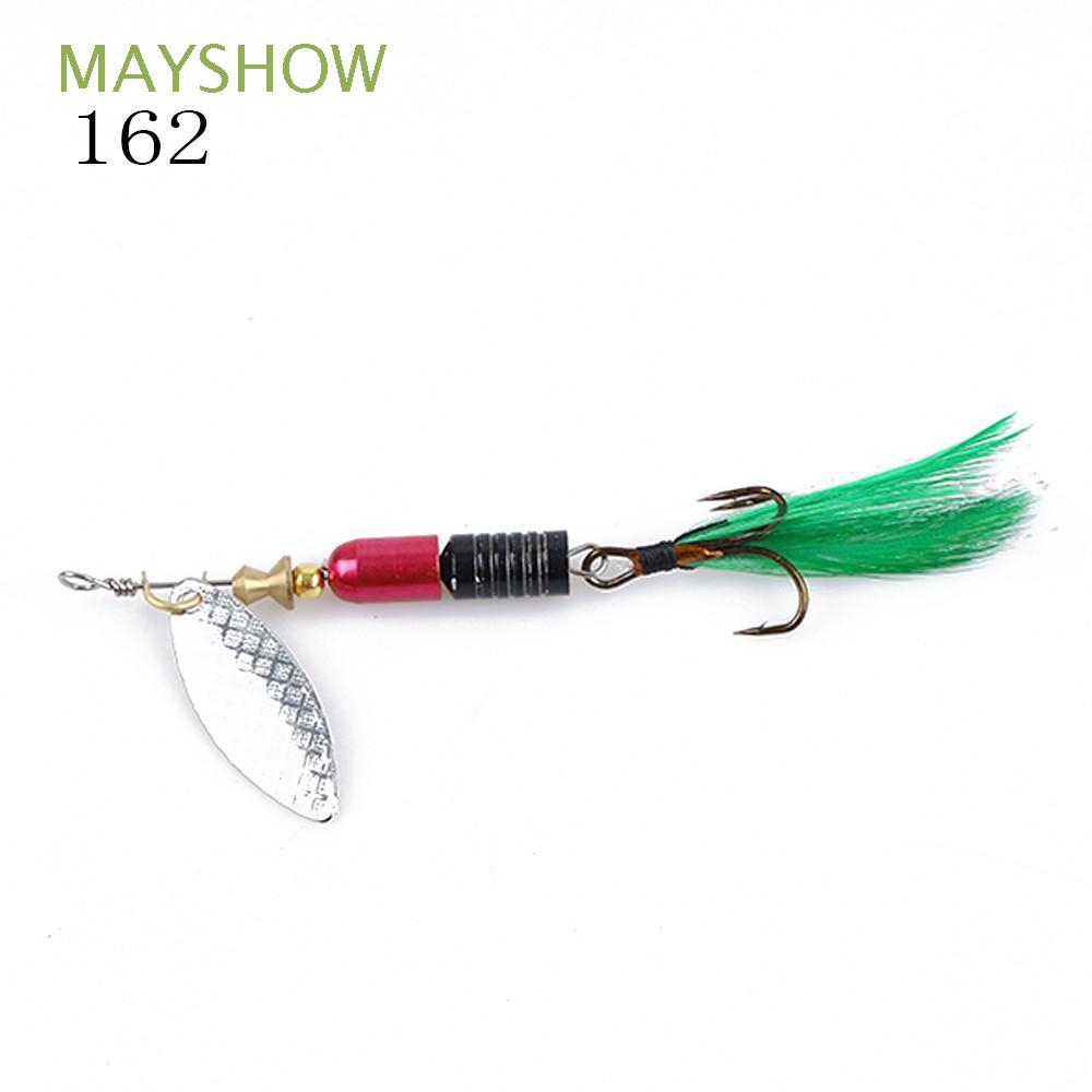 Paillette Metal Fishing Lures Crank Bait Spoon Spinner Feather Treble Hook