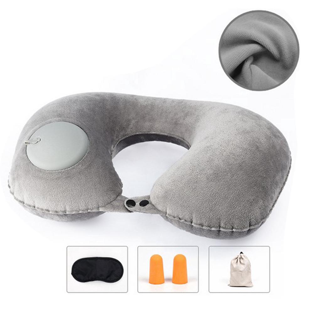 Color Gray Portable Aircraft Car Foldable Lumbar Pillow J Pillow