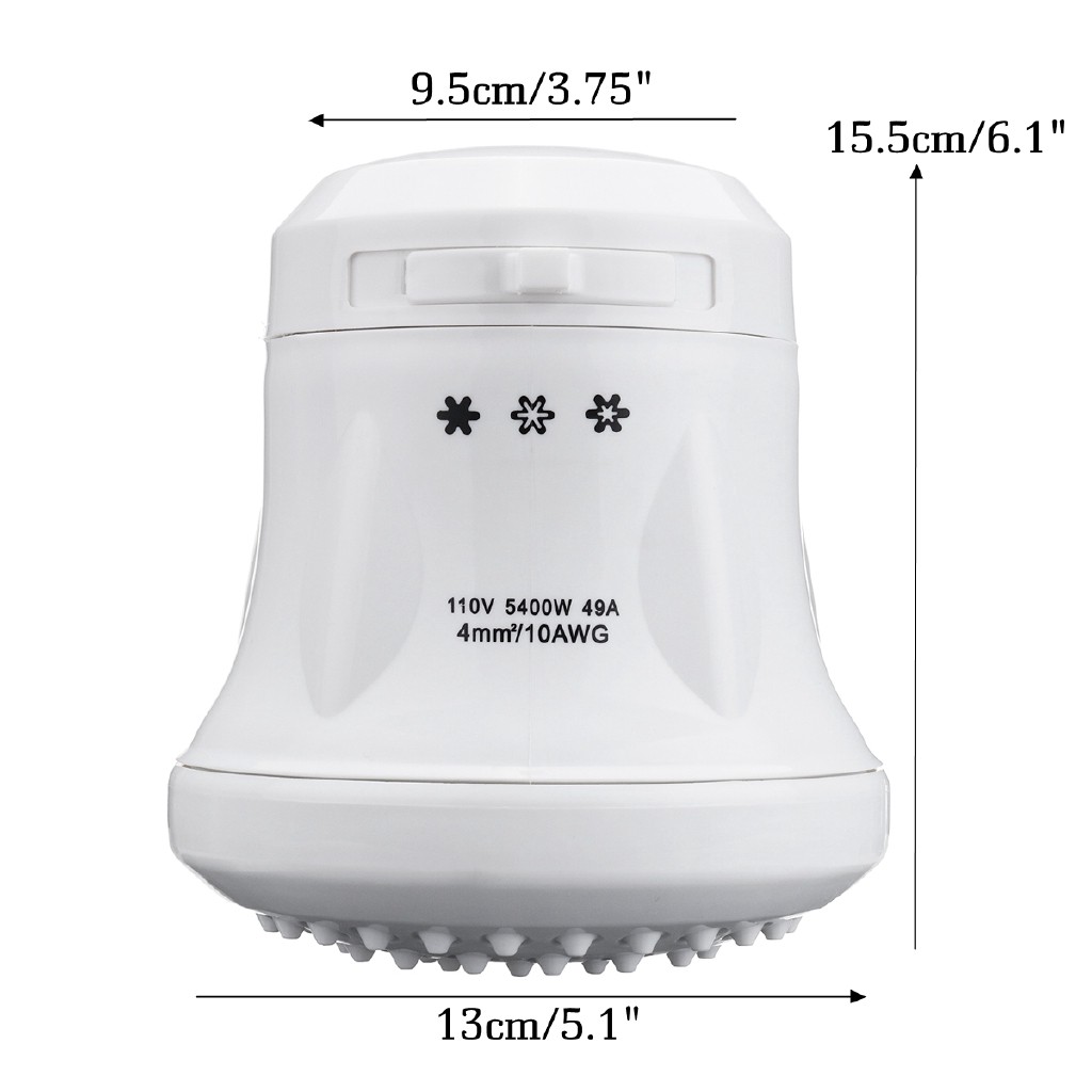 HappyMall 5400W 220V ELECTRIC SHOWER HEAD INSTANT HOT WATER HEATER