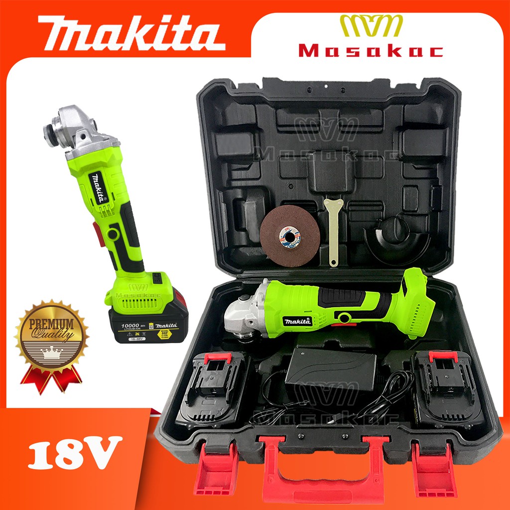 MAKITA with Two Battery 18V Cordless Angle Grinder with Storage Box