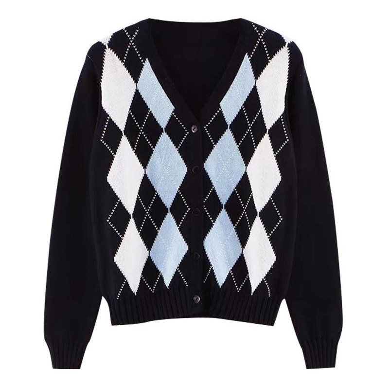 argyle sweater cardigan