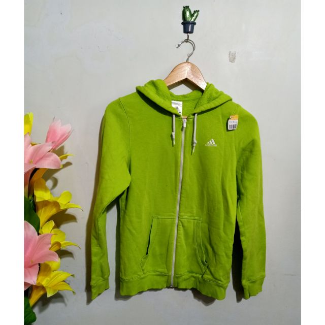 adidas neon green jacket