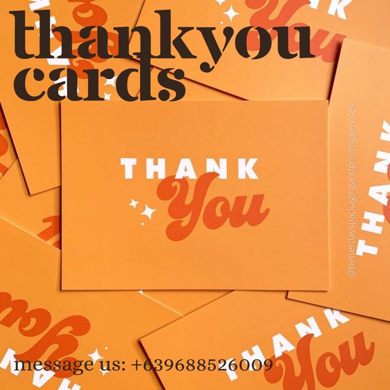 Customized thank you cards shopee philippines