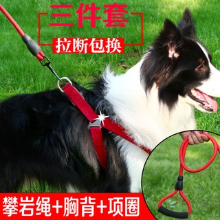（hot）Nylon Heavy Duty Dog Leash 3in1 For Pet Large (Random Color)