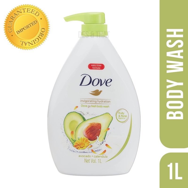 Dove Go Fresh Body Wash Avocado x Calendula 1L Shopee Philippines