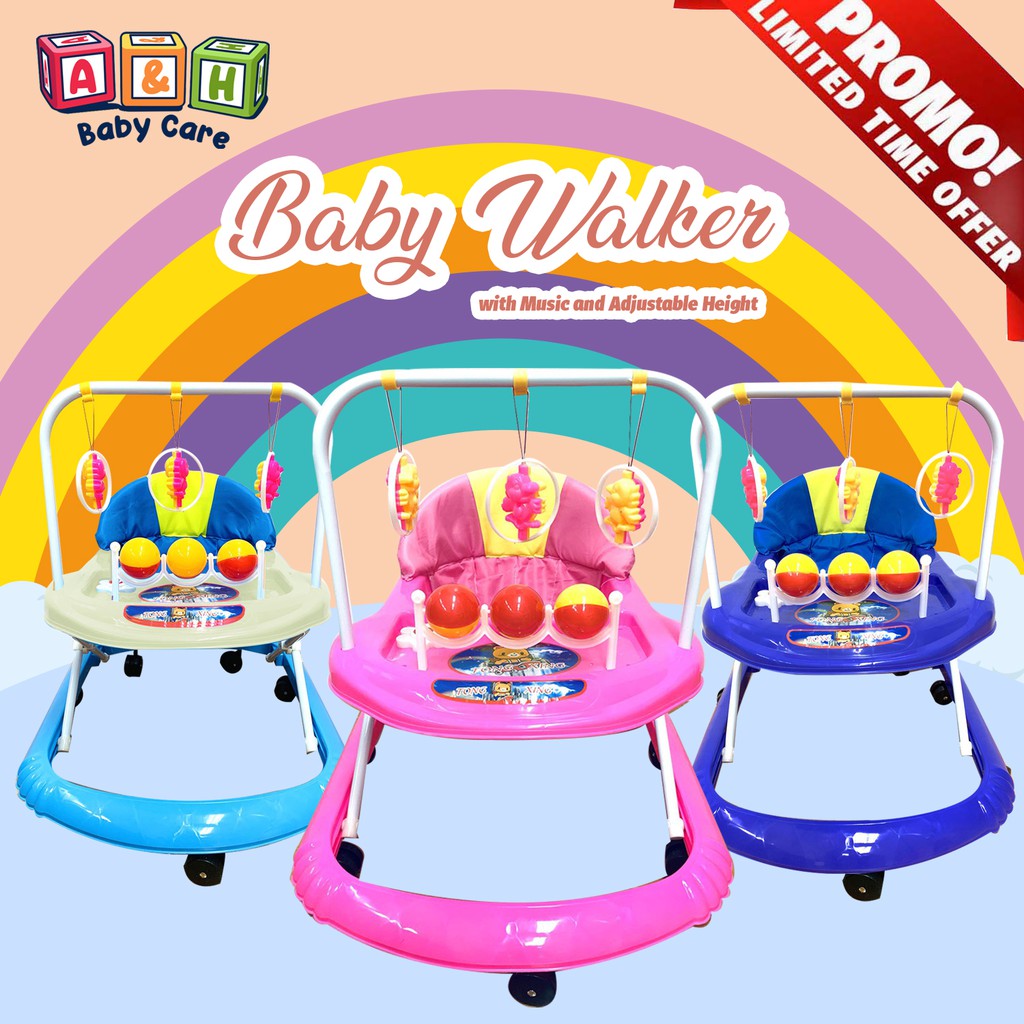 Baby Walker (With Music and Adjustable Height) Model 883 Shopee