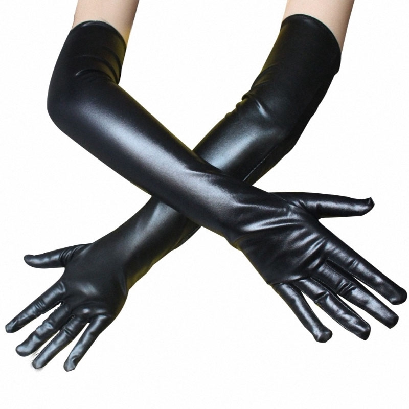 patent leather gloves