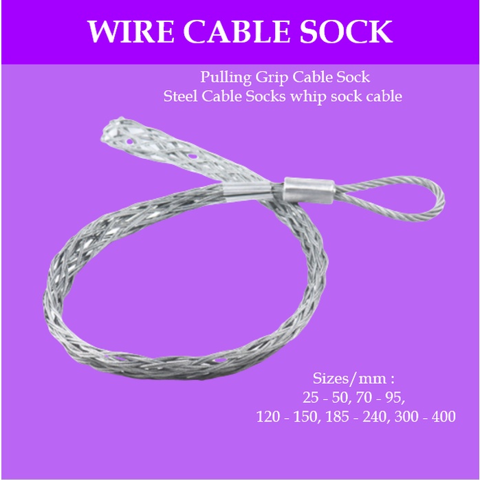 Mago Electric Wire Rope Stick Sock Cable Pulling Grip Steel Towing Socks Chinese FingersCable