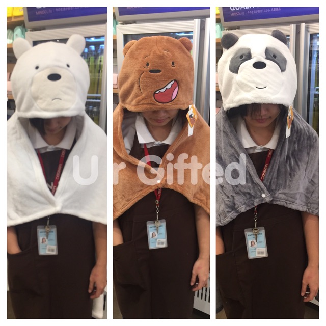 we bare bears hoodie miniso