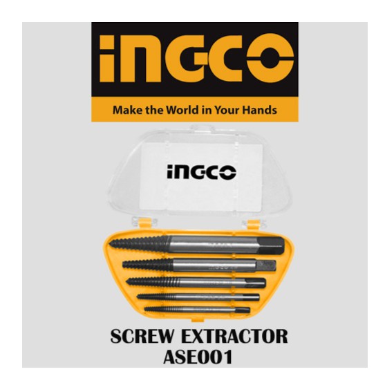 INGCO Screw Extractor Set ASE001 Shopee Philippines