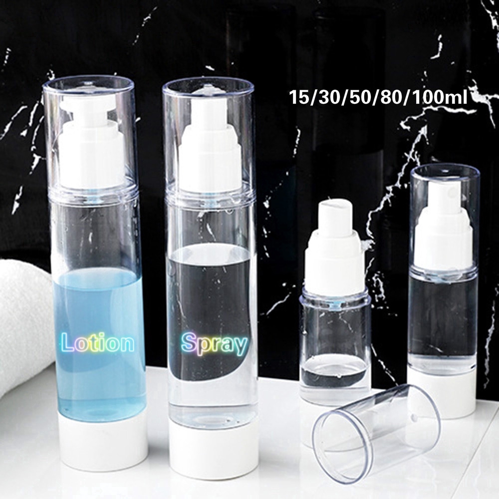 15/30/50/80/100ml Vacuum Spray Bottle,Portable Lotion Refillable