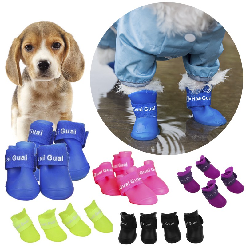 rubber rain boots for dogs