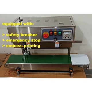 Continuous Band Sealer VERTICAL STAINLESS with emboss print (NEW)
