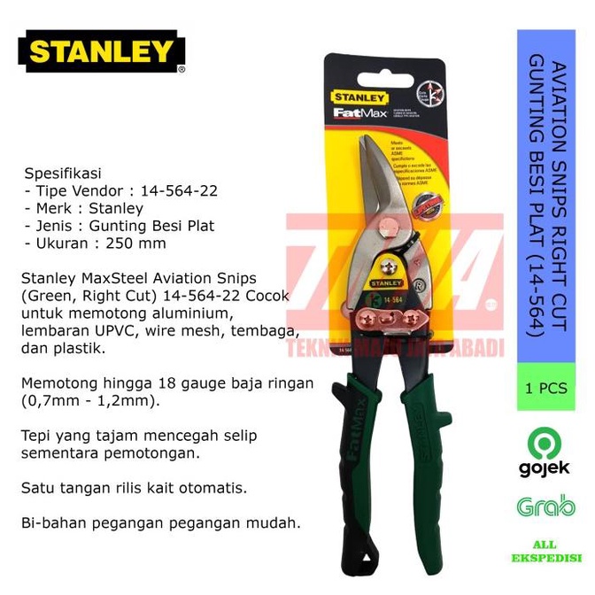 Stanley Iron Scissors Aviation Snips 10 