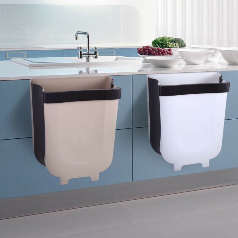 5l Wall Mounted Folding Waste Bin Kitchen Cabinet Door Hanging Trash Bin Garbage Car Trash Can Wall Mounted Foldable Cleaning Shopee Philippines
