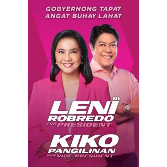 Gobyernong Tapat Angat Buhay Lahat High Quality Leni Kiko Tarpaulin Shopee Philippines 2137