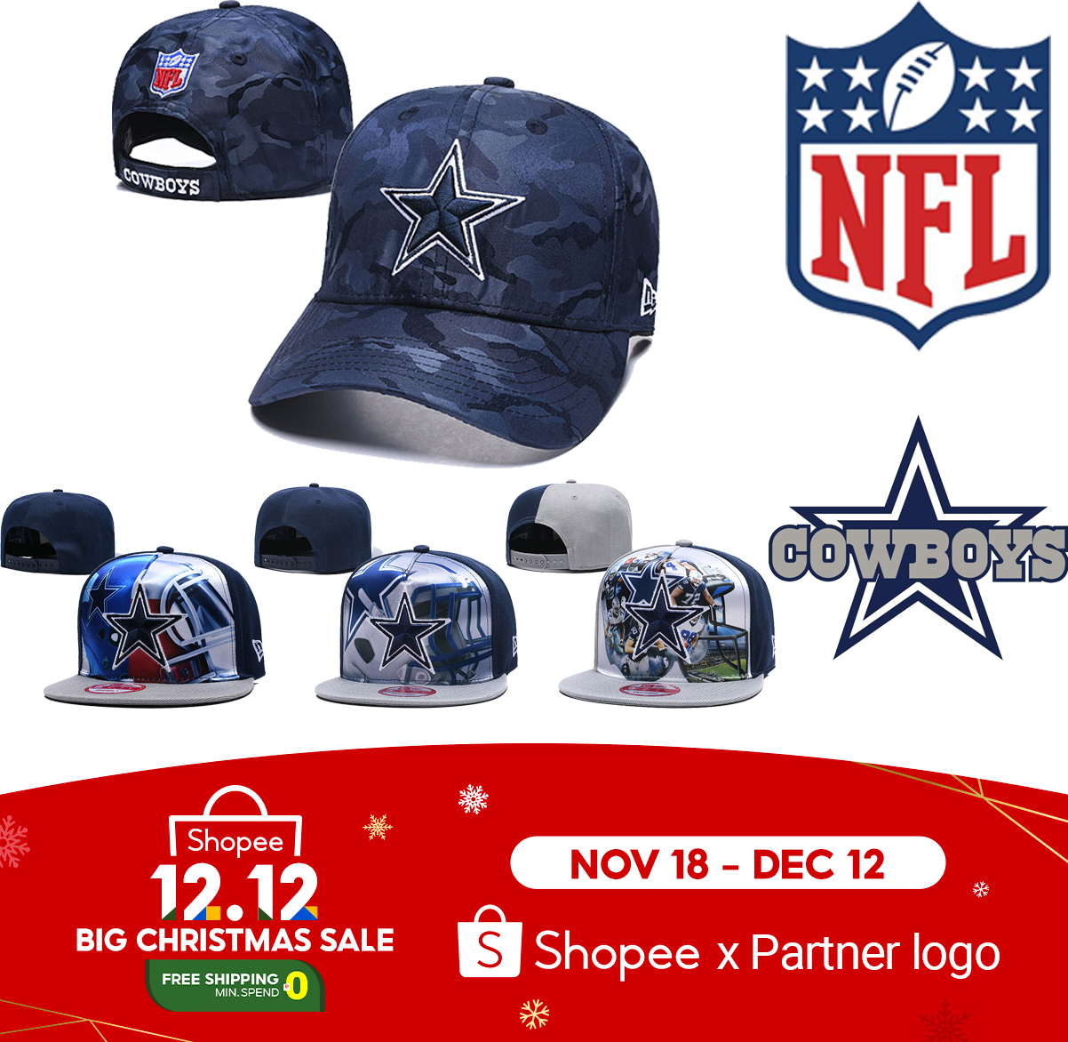 dallas cowboys red hat
