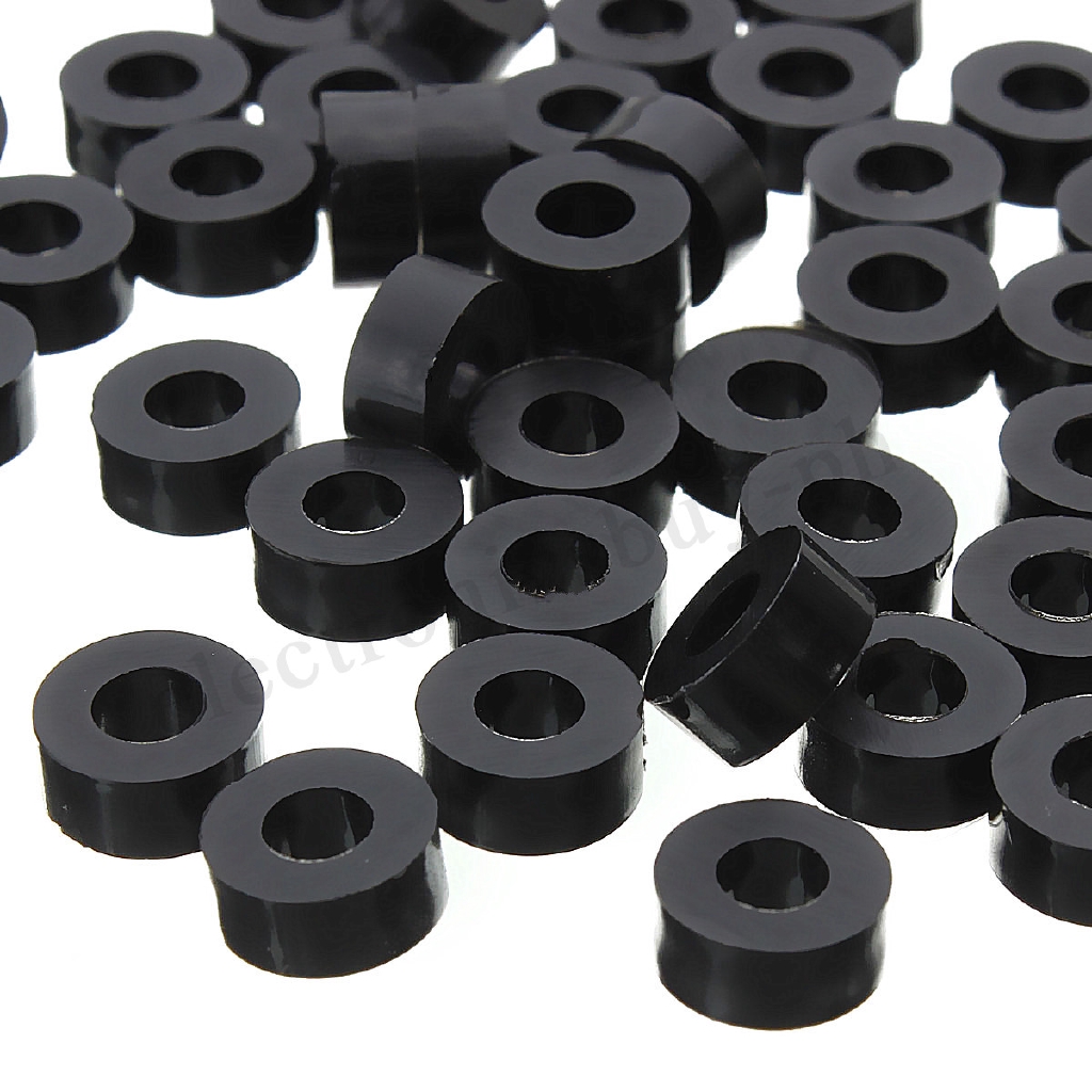 50PCS Black Round Nylon Washer Spacer Set for M3 Screws Shopee