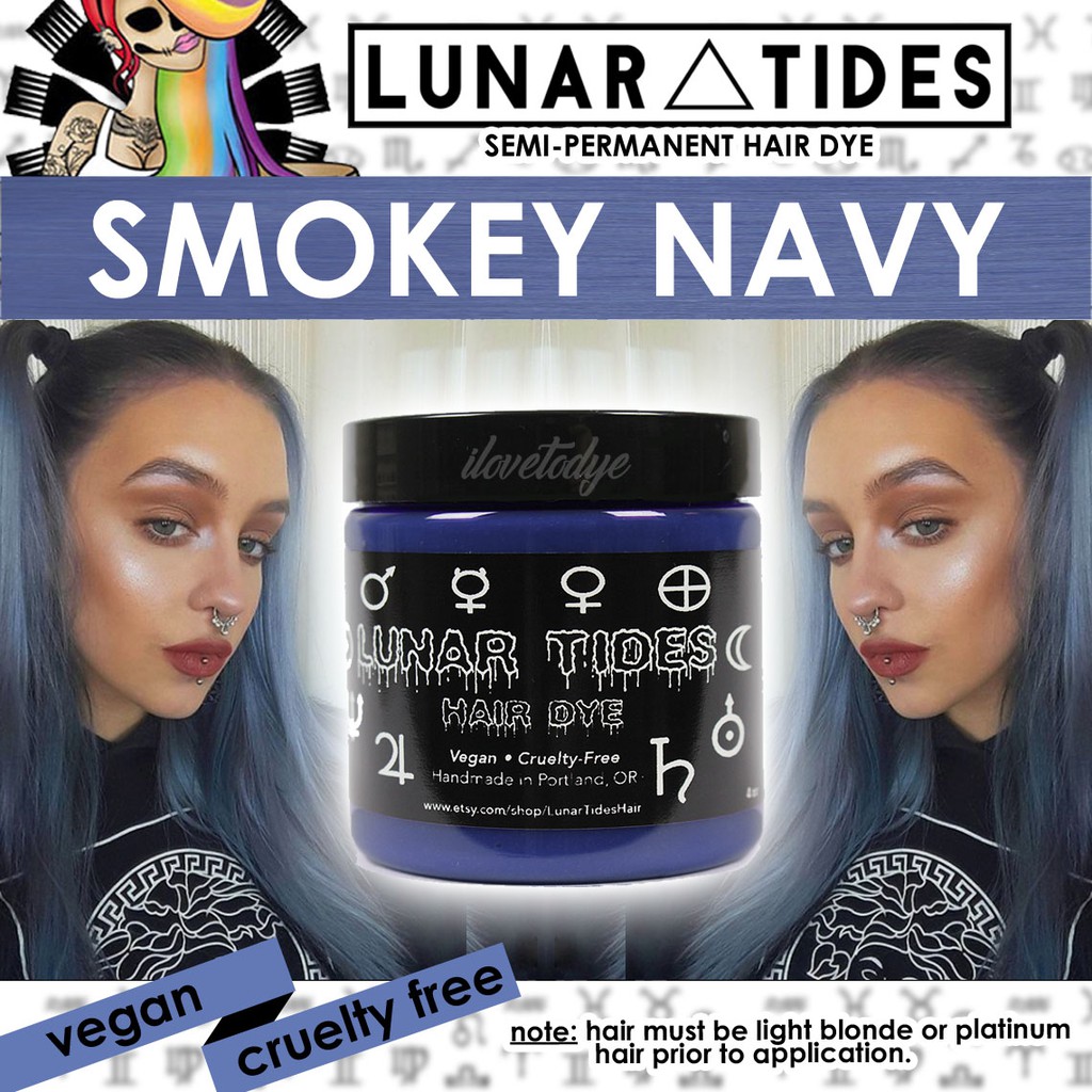 Lunar Tides Smokey Navy Semi Permanent Blue Hair Dye Ilovetodye Shopee Philippines