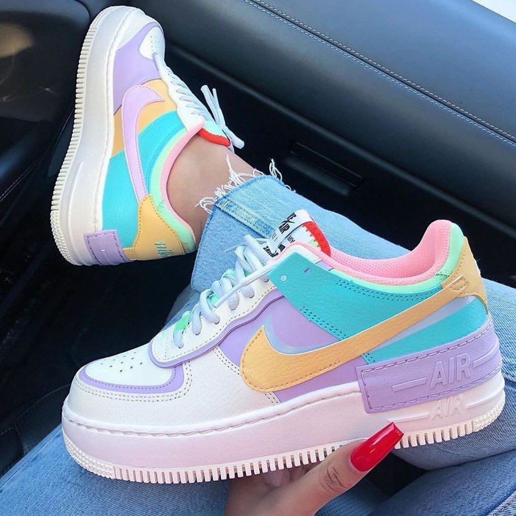 purple and pink nike air force 1