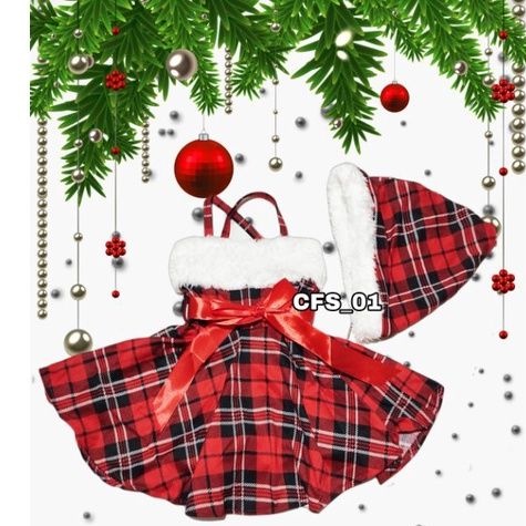 Onhand Cute Baby Girls Santa Dress Christmas Dress 0-6years Old