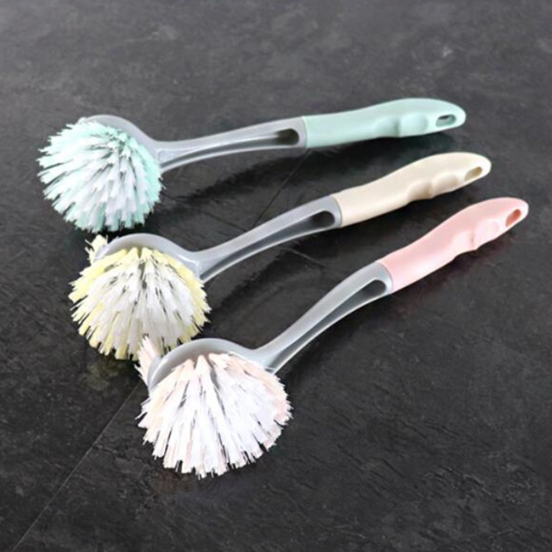 Kitchen Durable Bowl Plate Long Handle Brush Decontamination Dishwashing Brush Cleaning Tool