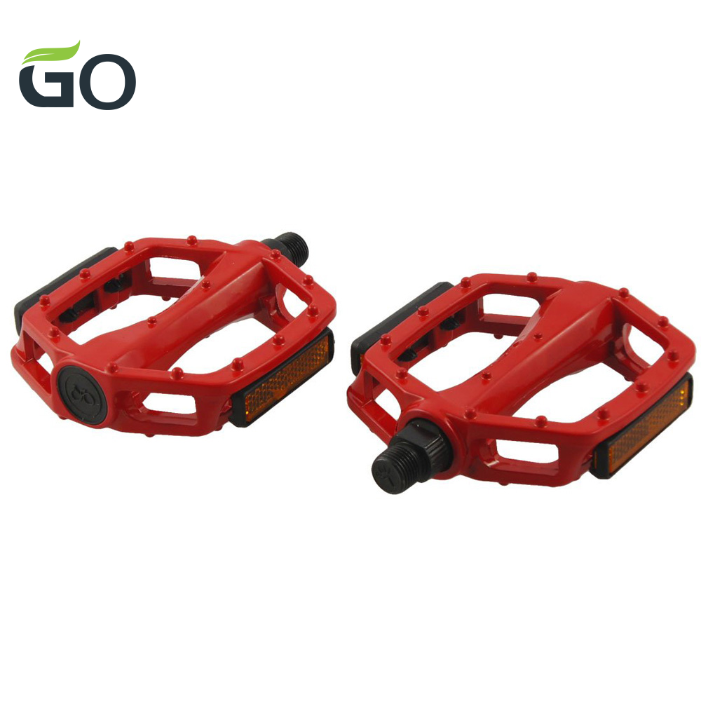 red bicycle pedals