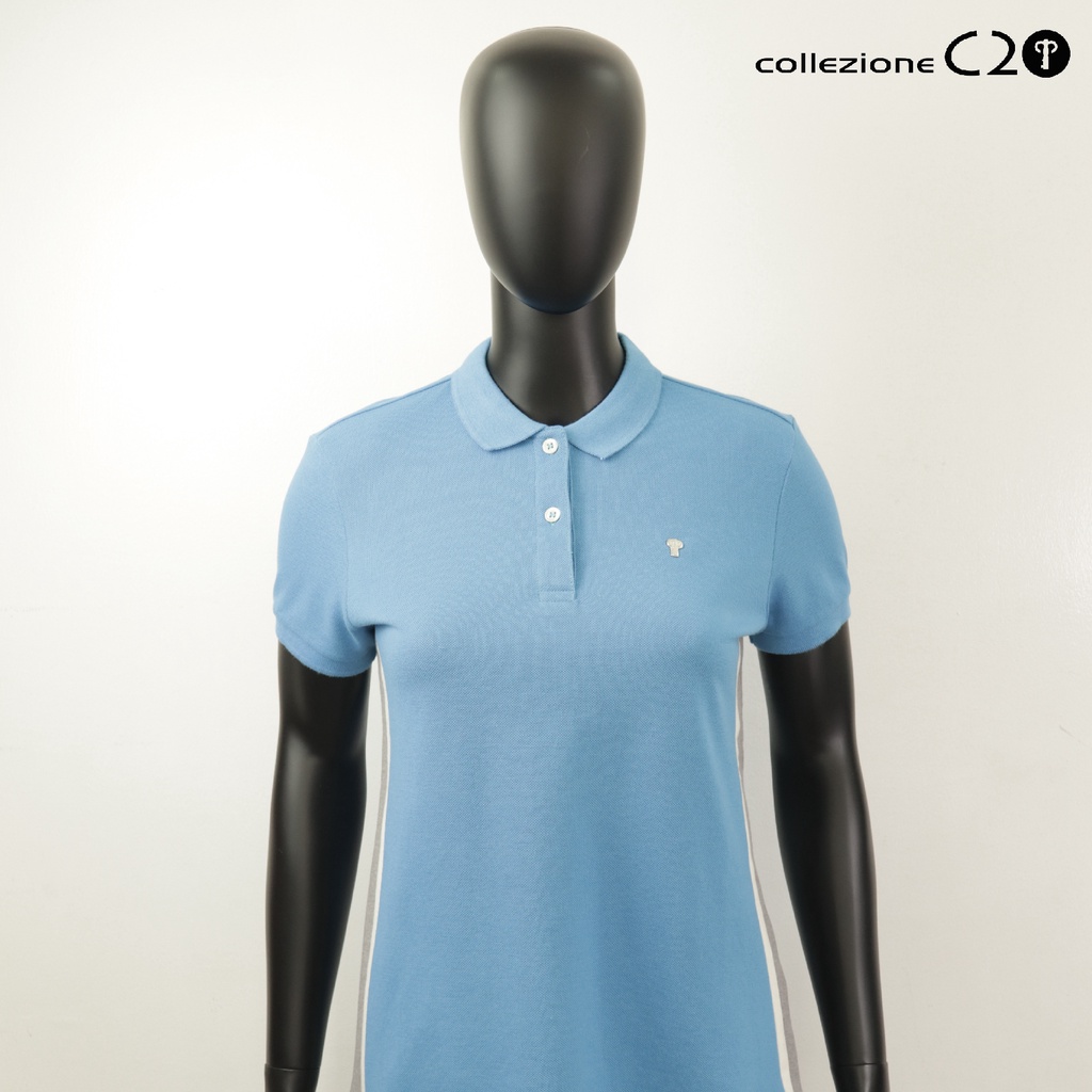 COLLEZIONE C2 Regular Fit 21WT1K024 Blue Pique Polo Shirt Wear Women ...