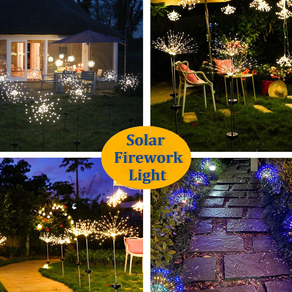 Solar Fireworks Light Solar Lawn Light 120LEDs Waterproof LED Solar