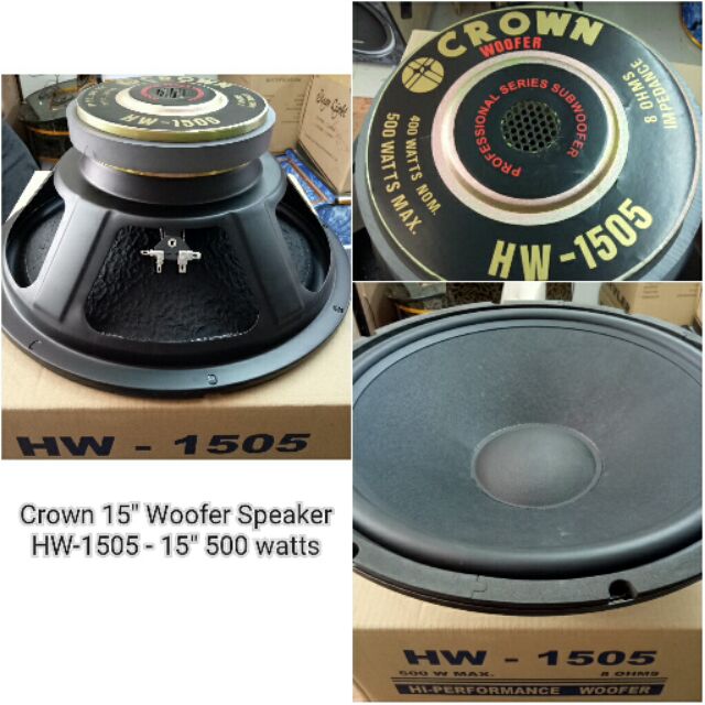 CROWN 15" 300500 watts Woofer Speaker (HW Series) Shopee Philippines