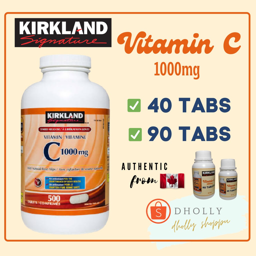 Kirkland Vitamin C 1000mg 40 Tabs 90 Tabs Shopee Philippines