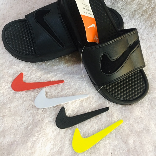 nike slides with changeable swoosh