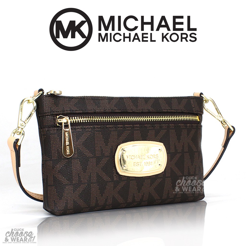 michael kors logo sling bag