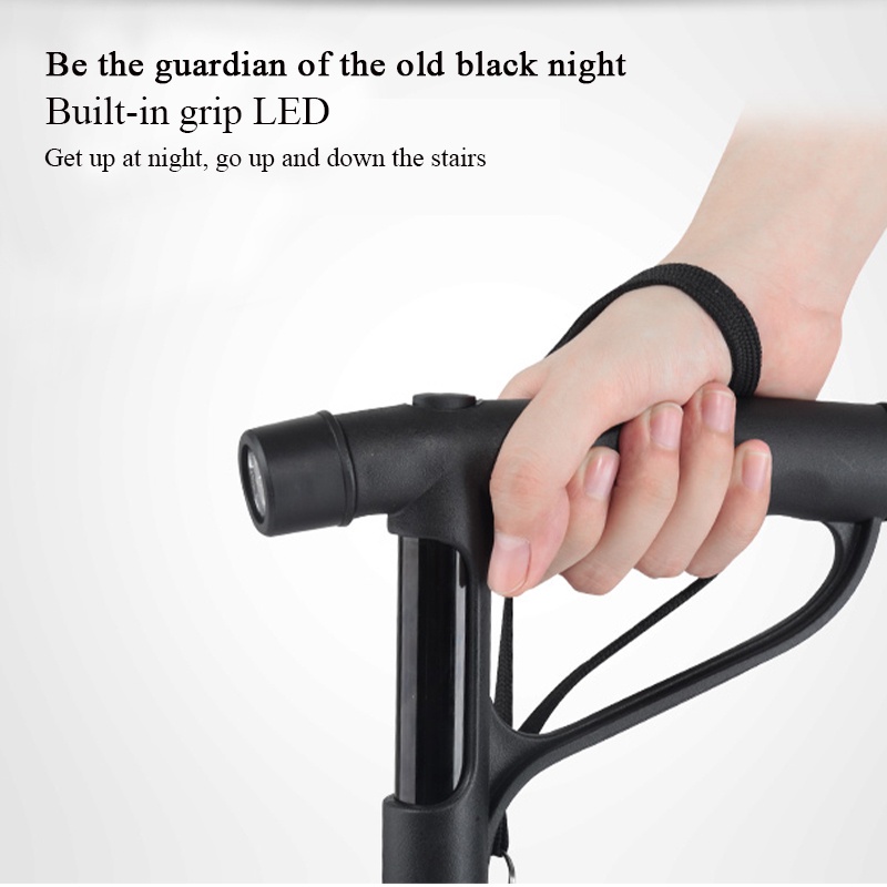 Trusty Cane Elderly folding with LED light and foldable cane Trusty Cane with