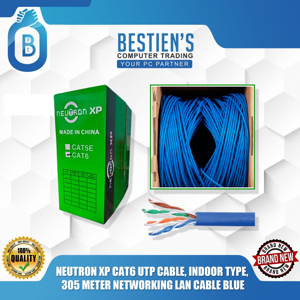 NEUTRON XP CAT6 UTP CABLE, INDOOR TYPE, 305 METER NETWORKING LAN CABLE