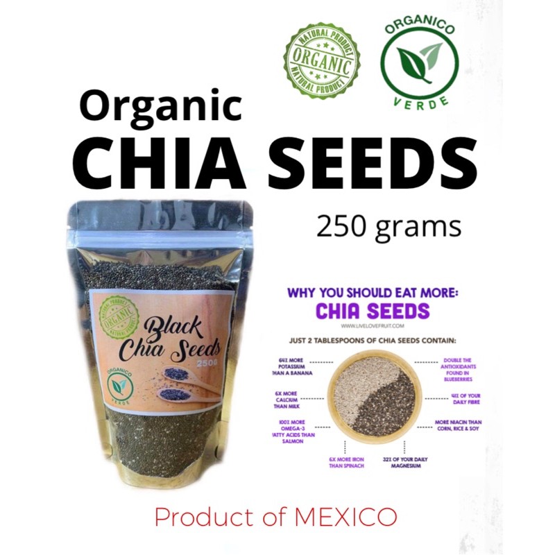 Chia Seeds 250g / 500g/ 1kg Shopee Philippines