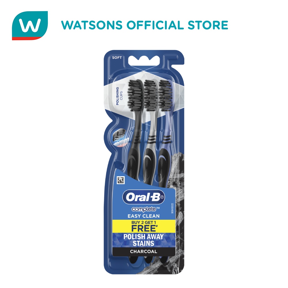 Oral-B Complete Easy Clean Charcoal Toothbrush 3s | Shopee Philippines