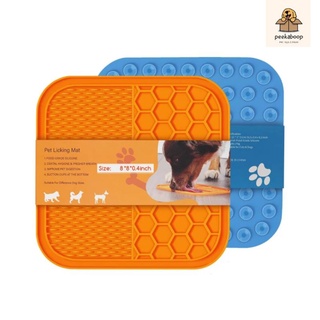 Lick Mat for Dogs & Cats (Anxiety Reliever, Treat Maker, Slow Feeder, Training Aid,& Boredom Buster)