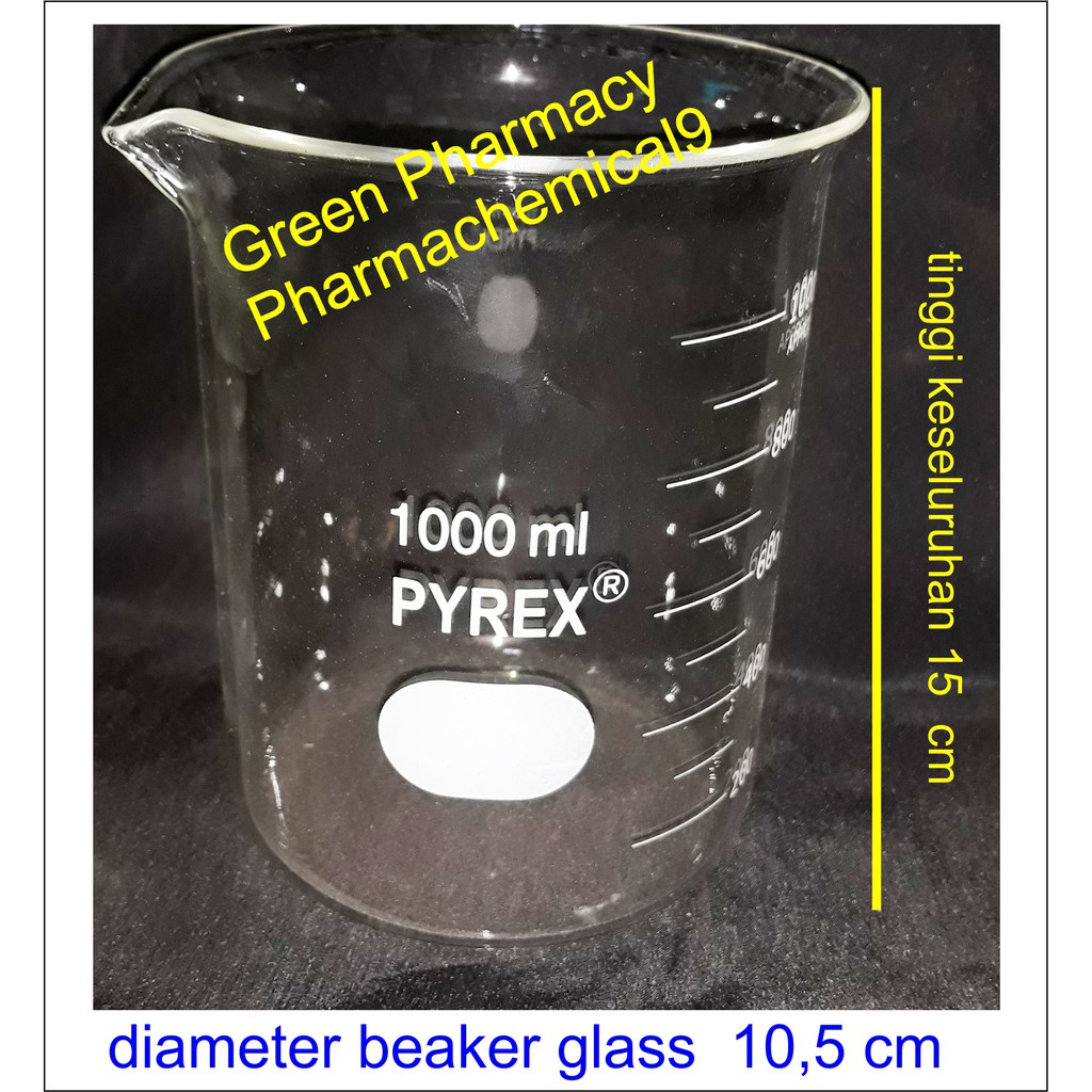 Beaker Glass Volume 1000 Ml 1 L Pyrex Shopee Philippines